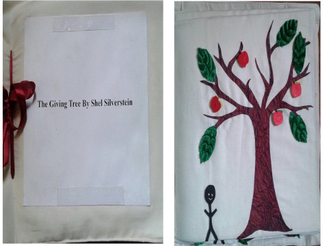 An adaptation of ‘The Giving Tree’ by Shel Silverstein, made accessible with braille, large print and tactile images.